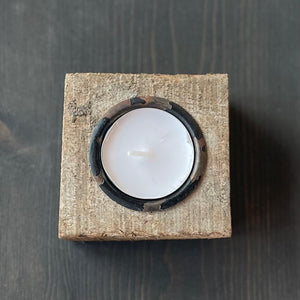 Wooden Decor - Block Tealight Candle Holder