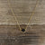 Necklace - Black Marbled Clover Gold