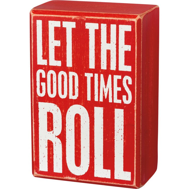 Box Sign & Sock Set - Let the Good Times Roll