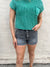 Judy Blue Melville High Rise Button Fly Cuffed Denim Shorts