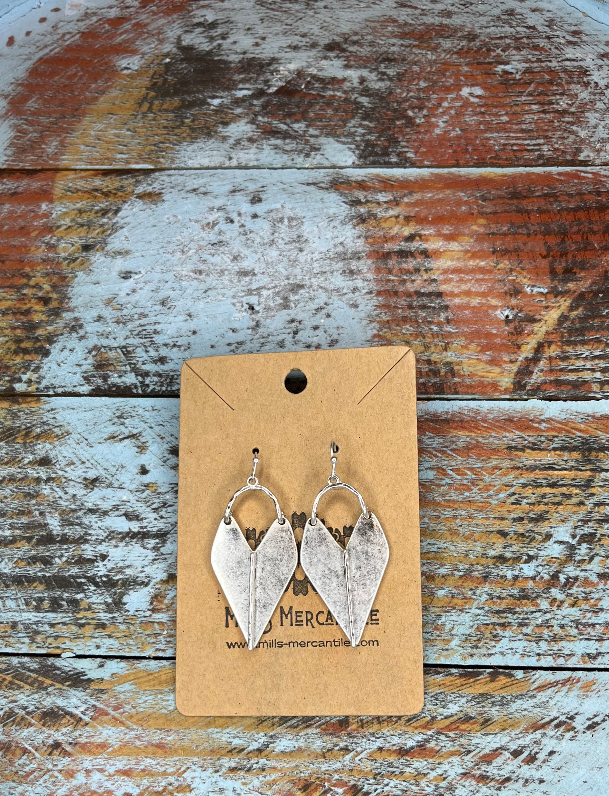 Earrings - Two Hearts Silver