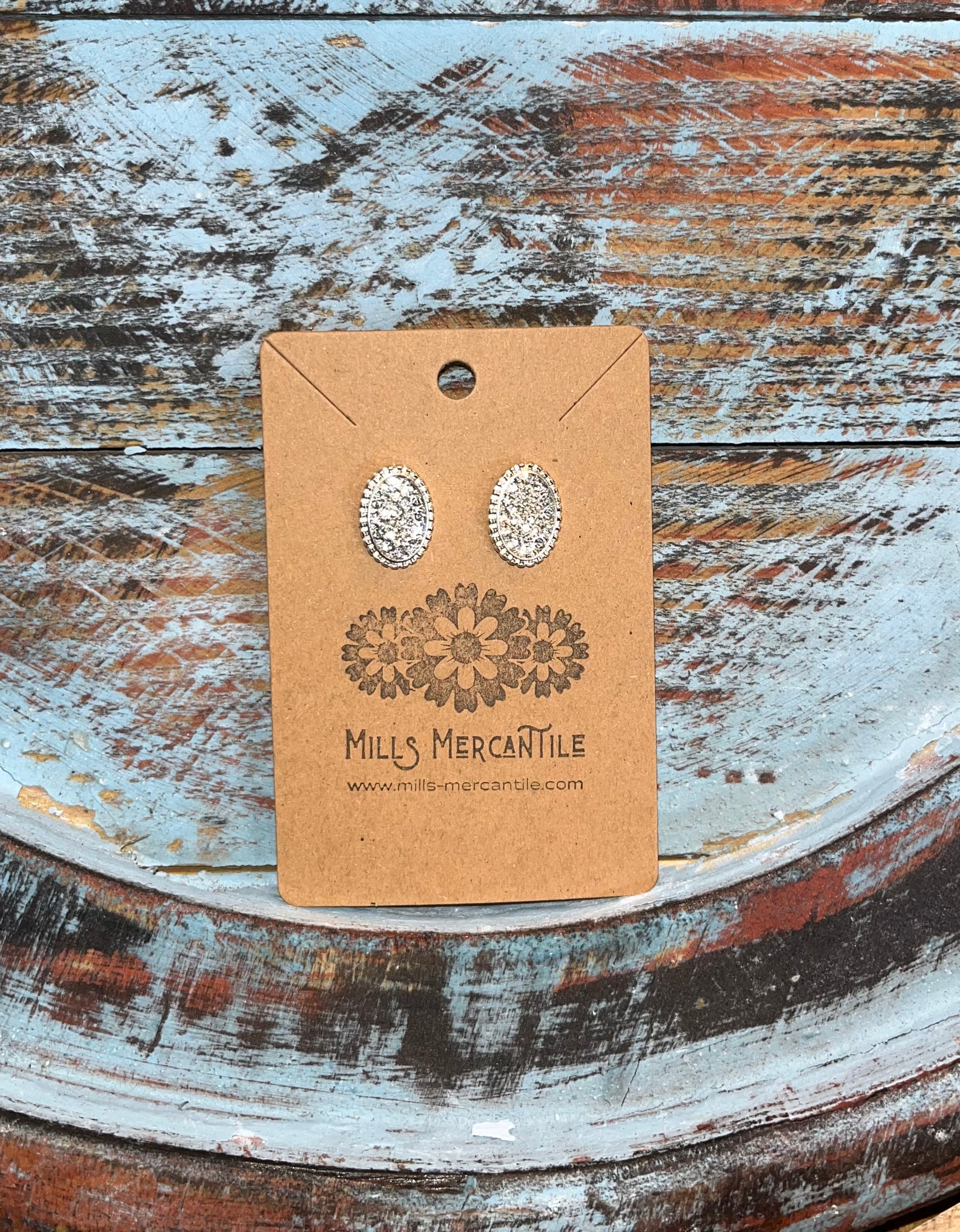 Earrings - Confetti Silver Studs