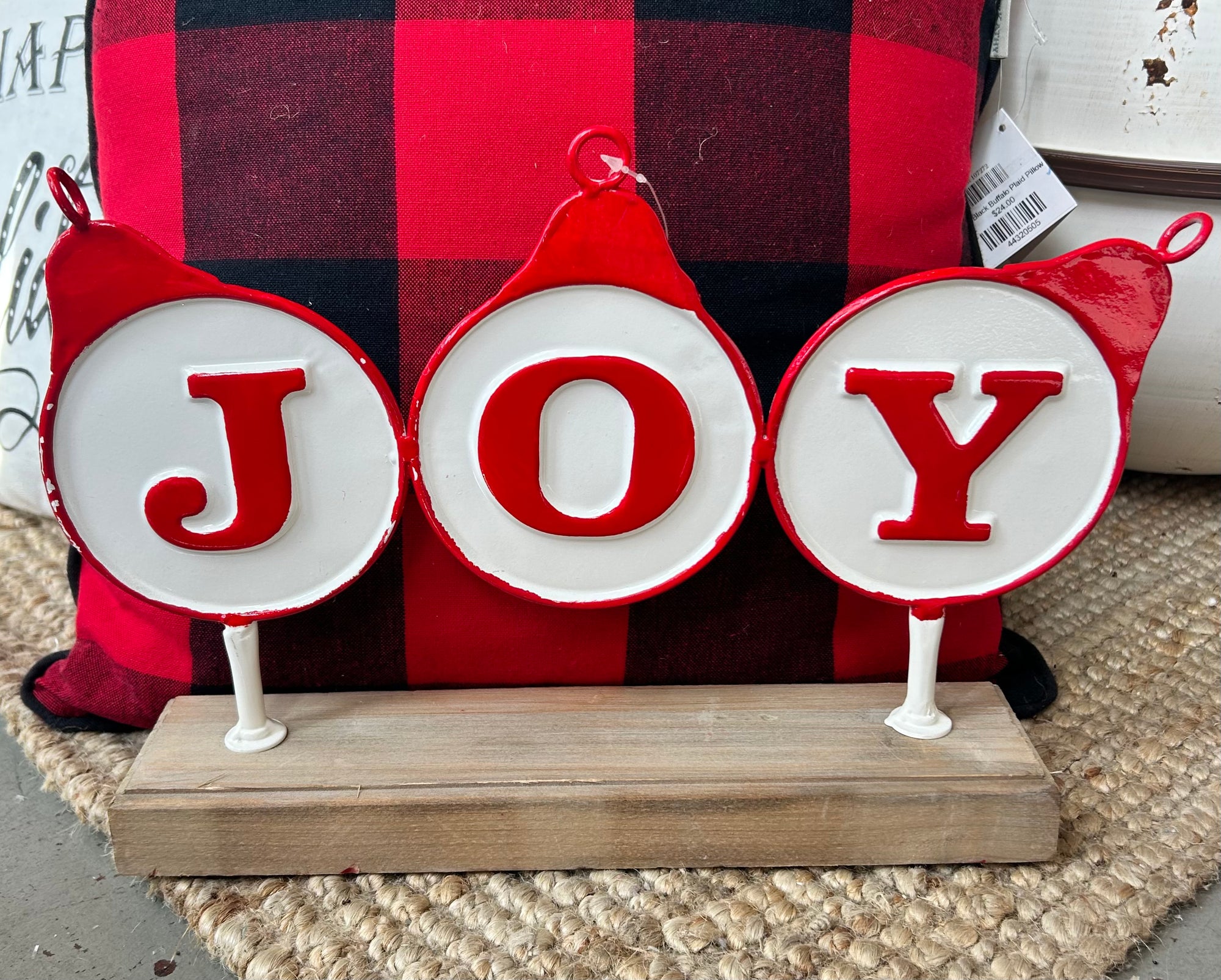 Metal Sign - Joy Ornament