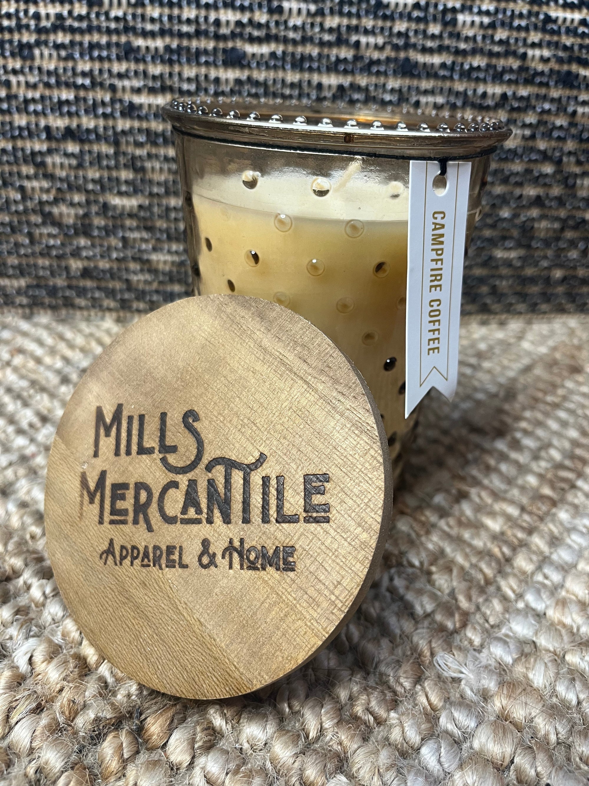 Campfire Coffee Scent in Hobnail - Mills Mercantile Candle