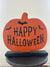 Happy Halloween Metal Pumpkin Sign