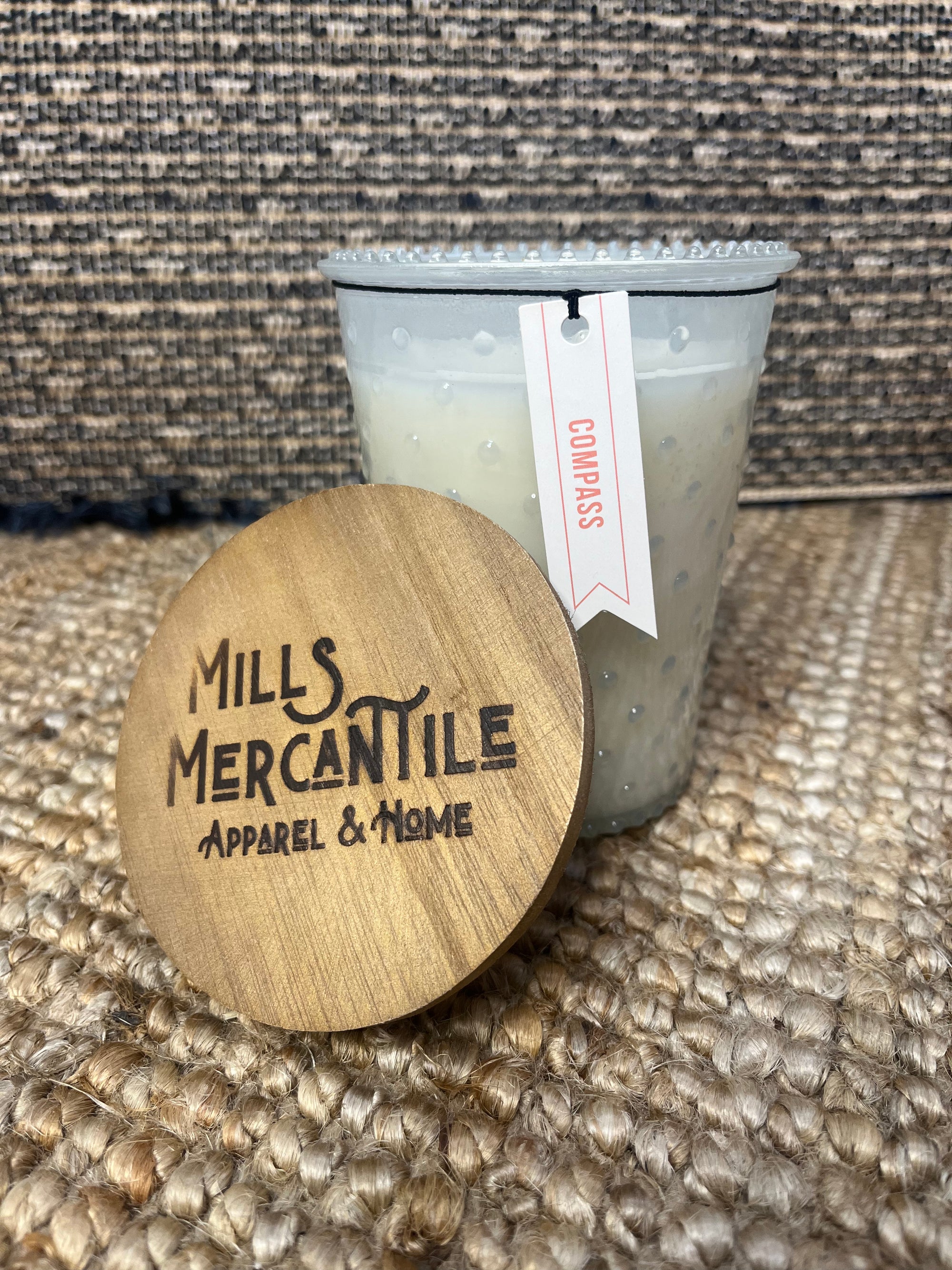 Mills Mercantile Candle - Hobnail Compass Scent
