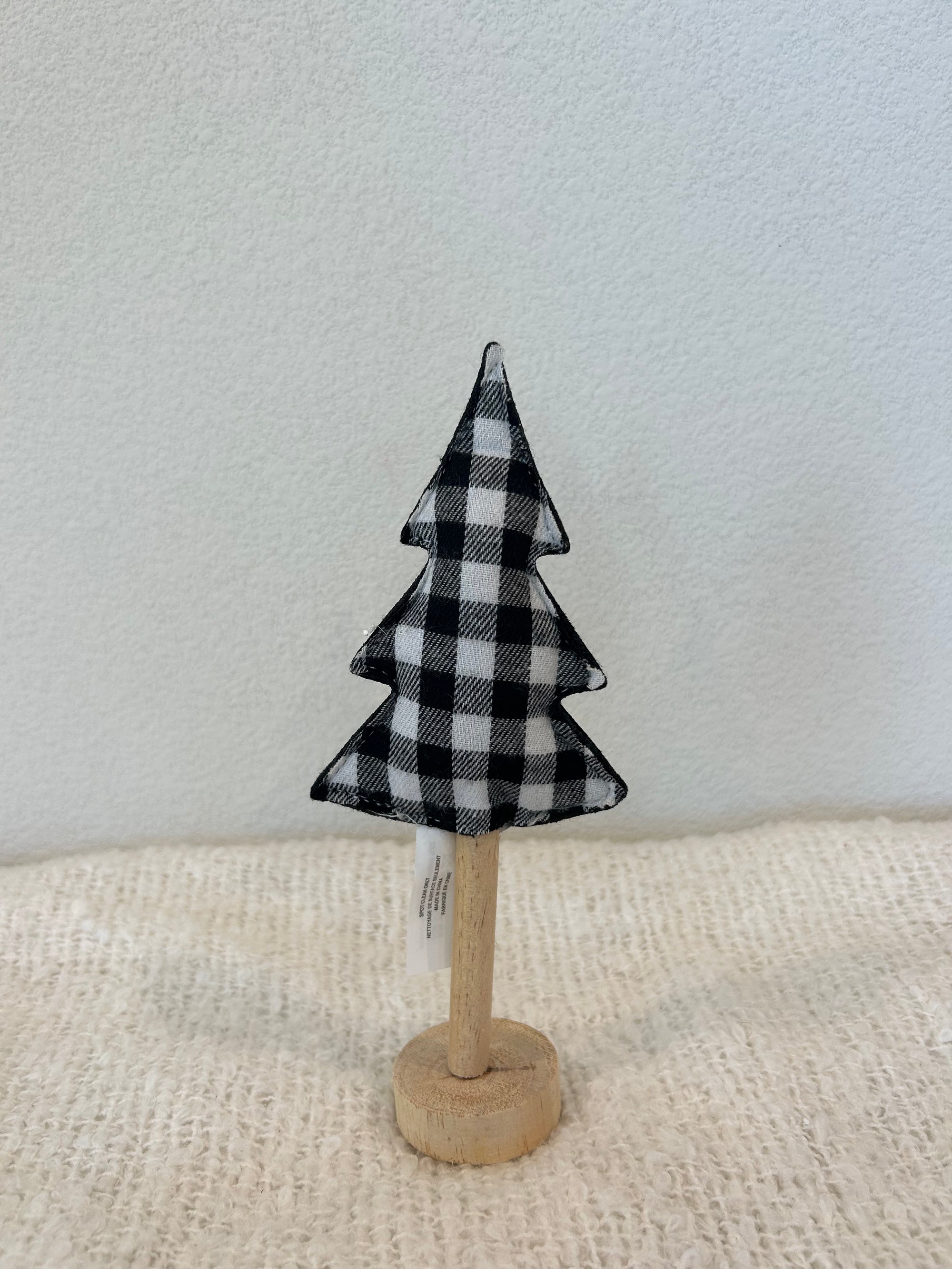 Holiday Tree - Black & White Plaid