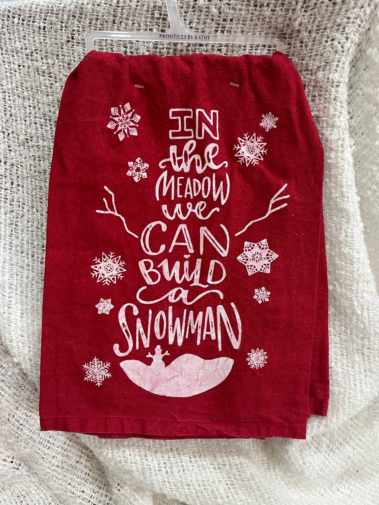 Cookie Cutter Stamped Christmas Tea Towels - Tidbits