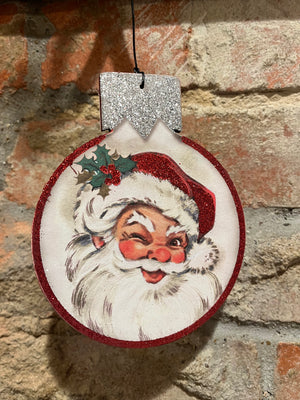 Ornament - Jolly Santa Merry Christmas