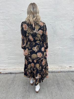 Hayden LA Swept Away Floral Smocked Maxi Dress