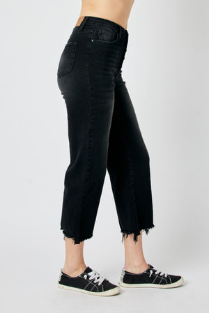 JUDY BLUE O'Connor Black Wide Crop Jean