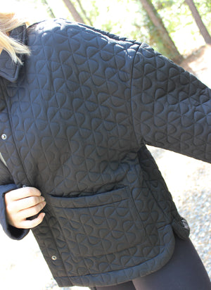 Very J First Look Quilted Jacket - Black