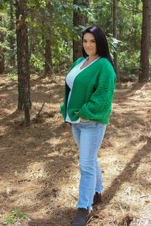 Umgee Green With Envy Cardigan - Kelly Green
