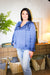 Mystree Life Like a Song Blouse - Steel Blue