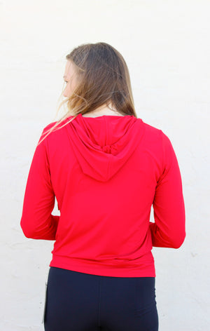 Rae Mode Treadmill Time Quickdry Hoodie - Red