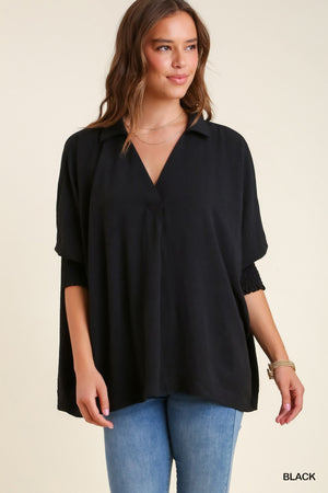 Umgee So Much Better Blouse - Black