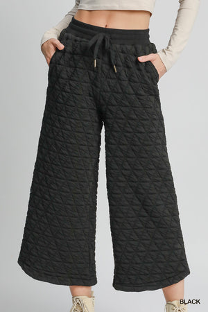 Umgee Q is for Quilt Casual Pants - Black