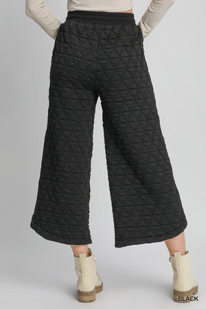 Umgee Q is for Quilt Casual Pants - Black