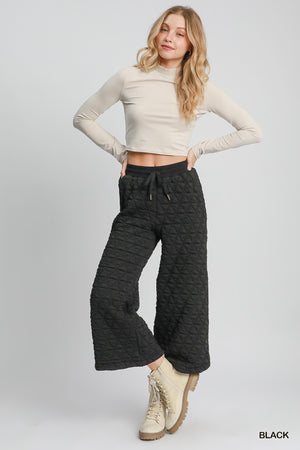 Umgee Q is for Quilt Casual Pants - Black