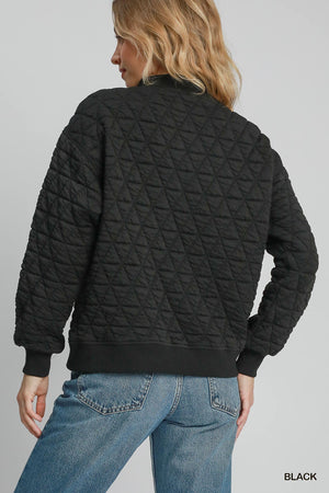 Umgee Q is for Quilt Half Zip Top