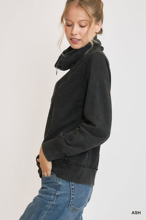 Umgee Everyday Discovery Half Zip Top - Ash Black