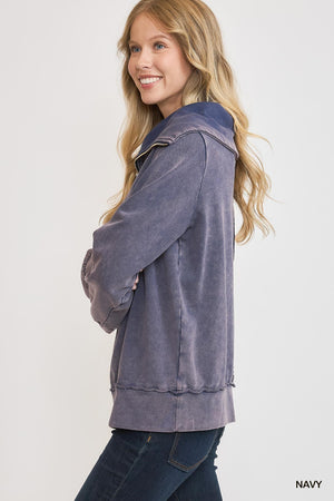 Umgee Everyday Discovery Half Zip Top - Navy