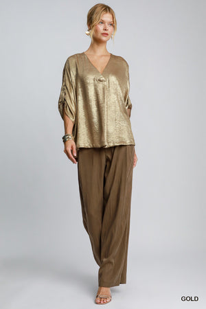 Umgee 24 Karat Blouse - Gold