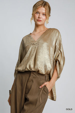 Umgee 24 Karat Blouse - Gold