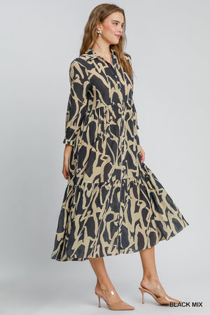 Umgee Beautiful Chaos Midi Dress