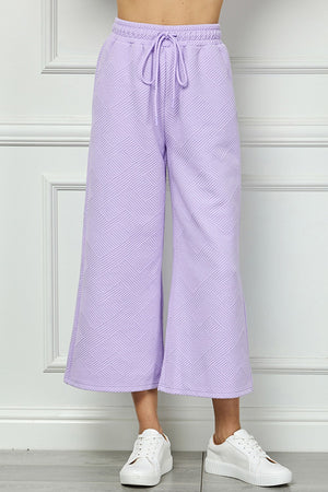 Between the Lines Set - Cropped Pants - Lavender - See and Be Seen