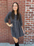 Umgee Falling for You Corduroy Dress - Dark Grey