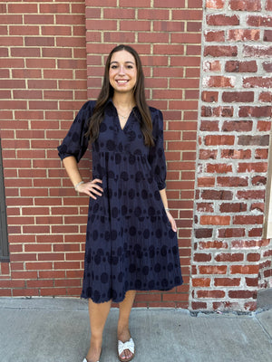 Umgee Longing for Change Maxi Dress - Navy Blue