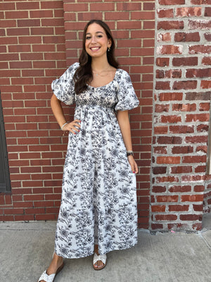 BaeVely Toile Me Around Maxi Dress