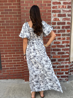 BaeVely Toile Me Around Maxi Dress