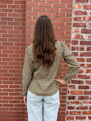 Kori Gingham Gal Button Front Shirt