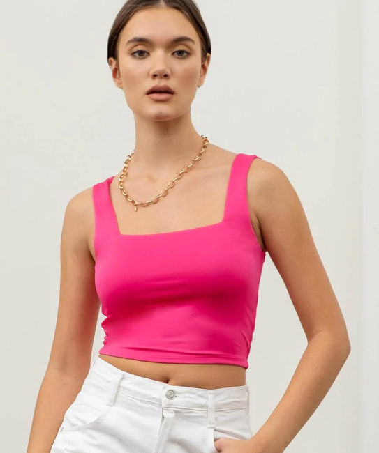 Workshop - Fuchsia - All Bets Are Off Square Cami Top