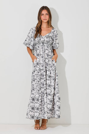 BaeVely Toile Me Around Maxi Dress