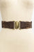 Jolly Adventure Oval Buckle Braided Elastic Belt - Brown