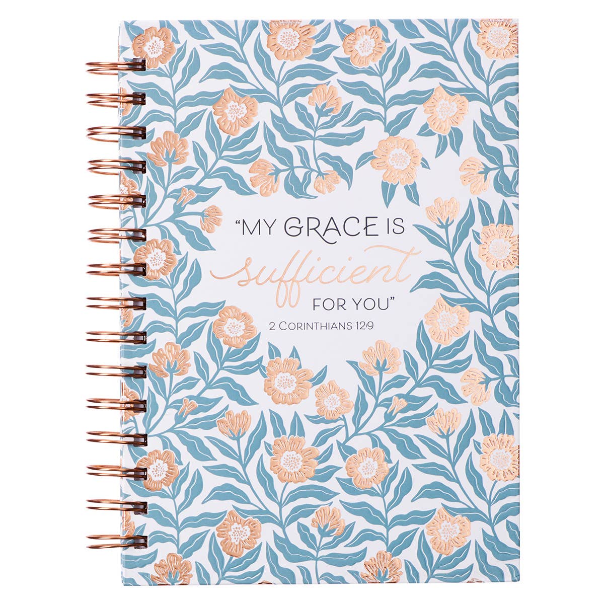 Journal - My Grace Is Sufficient Teal Floral