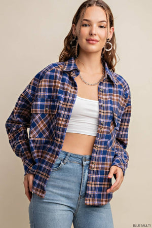 Kori Thunder Mountain Flannel Shirt - Blue