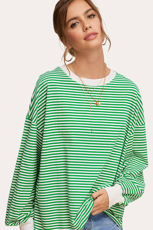 La Miel Hype for the Stripe Oversized Top