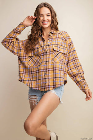 Kori Thunder Mountain Flannel Shirt - Mustard