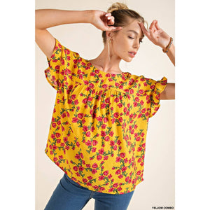 Kori On a Lark Floral Blouse