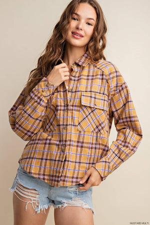 Kori Thunder Mountain Flannel Shirt - Mustard