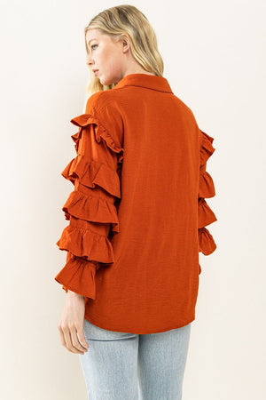 TCEC Count of Monte Cristo Blouse - Rust
