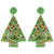 Merry Moment Christmas Tree Earrings - Green