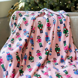 Nutcracker March Throw - Pink/Multi - 50x60