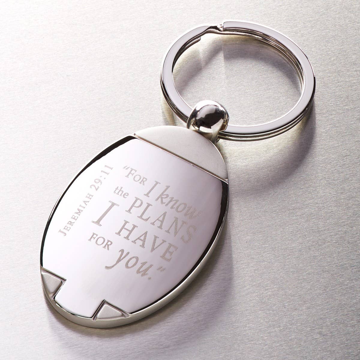 Keychain - Know the Plans Metal - Jeremiah 29:11