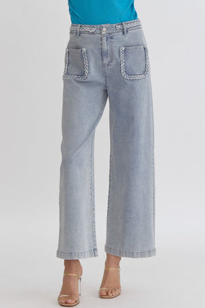 Entro All Twisted Up Wide Leg Jeans