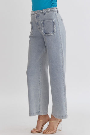 Entro All Twisted Up Wide Leg Jeans